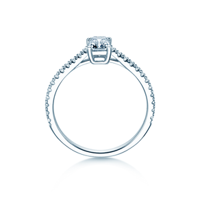 Anillo de compromiso Emerald Pavé