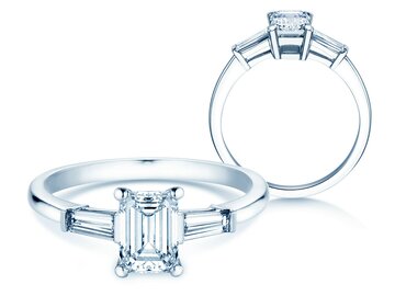 Anillo de compromiso Emerald Trapez