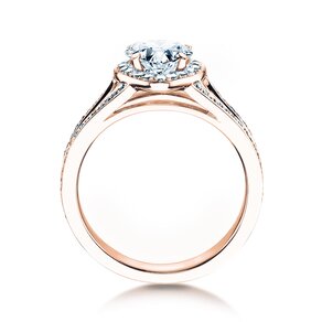 Anillo de compromiso Flame en 18K oro rosa con diamantes 1,54ct G/SI