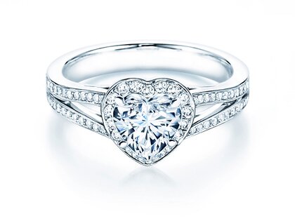 Anillo de compromiso Flame en 18K oro blanco con diamantes 1,54ct G/SI