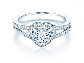 Anillo de compromiso Flame en 18K oro blanco con diamantes 1,54ct G/SI