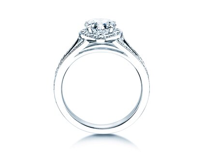 Anillo de compromiso Flame en 18K oro blanco con diamantes 1,54ct G/SI