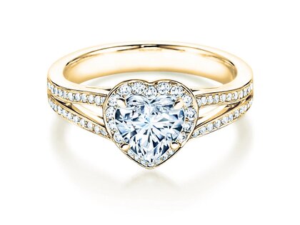 Anillo de compromiso Flame en 18K oro amarillo con diamantes 1,54ct G/SI