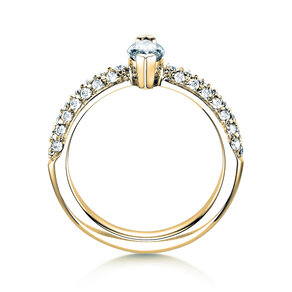 Anillo de compromiso Louis en 18K oro amarillo con diamantes 1,12ct G/SI