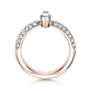 Anillo de compromiso Louis en 18K oro rosa con diamantes 1,12ct G/SI