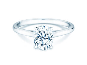 Anillo de compromiso Oval Cut diamante de laboratorio