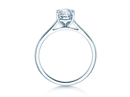 Anillo de compromiso Oval Cut diamante de laboratorio