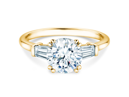 Anillo de compromiso Brilliant Tapered Baguette  en 9K oro amarillo con diamantes 0,41ct G/SI