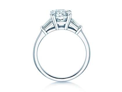 Anillo de compromiso Brilliant Tapered Baguette  en 14K oro blanco con diamantes 0,41ct G/SI