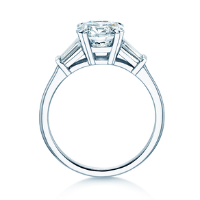 Anillo de compromiso Brilliant Tapered Baguette  en 14K oro blanco con diamantes 0,41ct G/SI