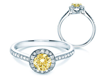 Anillo de compromiso Halo Intense