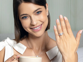 Anillo de compromiso Pure Emotion en 9K oro amarillo con diamantes 0,61ct G/SI
