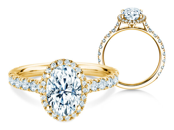 Anillo de compromiso Pure Emotion en 9K oro amarillo con diamantes 0,61ct G/SI