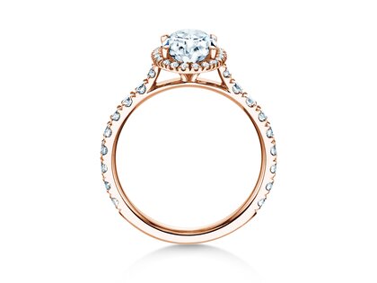 Anillo de compromiso Pure Emotion en 14K oro rosa con diamantes 0,61ct G/SI