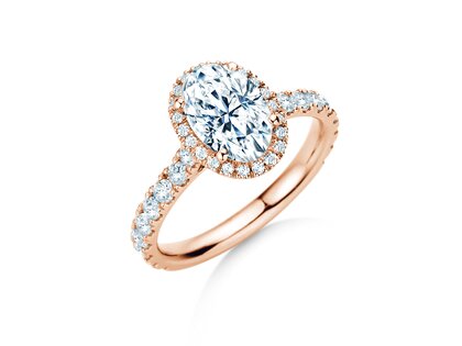 Anillo de compromiso Pure Emotion en 14K oro rosa con diamantes 0,61ct G/SI
