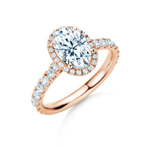 Anillo de compromiso Pure Emotion en 14K oro rosa con diamantes 0,61ct G/SI