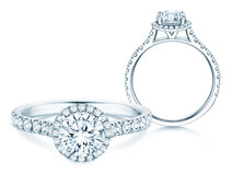 Anillo de compromiso Pure Infinity en 9K oro blanco con diamantes 0,65ct G/SI