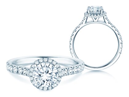 Anillo de compromiso Pure Infinity en 18K oro blanco con diamantes 0,65ct G/SI