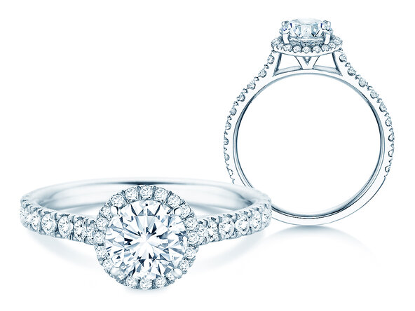 Anillo de compromiso Pure Infinity en 18K oro blanco con diamantes 0,65ct G/SI