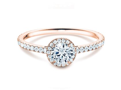 Anillo de compromiso Pure Infinity en 18K oro rosa con diamantes 0,90ct G/SI