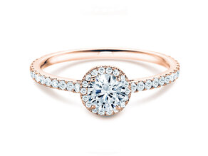Anillo de compromiso Pure Infinity en 18K oro rosa con diamantes 0,90ct G/SI