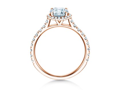 Anillo de compromiso Pure Infinity en 18K oro rosa con diamantes 0,90ct G/SI