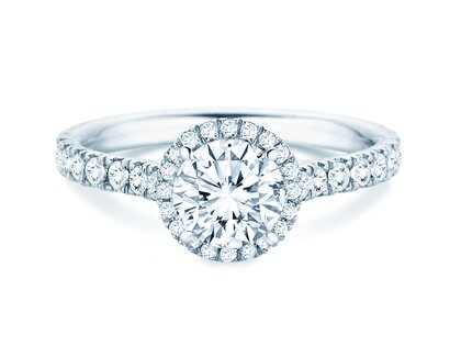Anillo de compromiso Pure Infinity en 18K oro blanco con diamantes 0,65ct G/SI