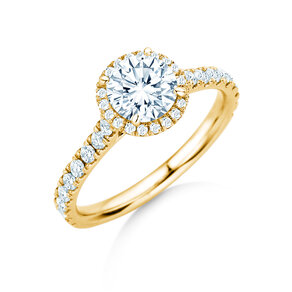 Anillo de compromiso Pure Infinity en 18K oro amarillo con diamantes 0,90ct G/SI