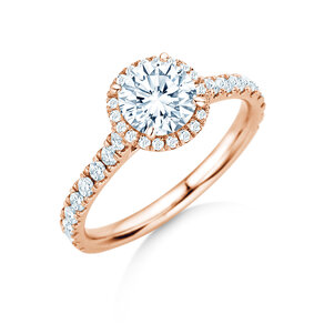 Anillo de compromiso Pure Infinity en 18K oro rosa con diamantes 0,90ct G/SI