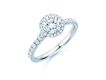 Anillo de compromiso Pure Infinity en 18K oro blanco con diamantes 0,65ct G/SI