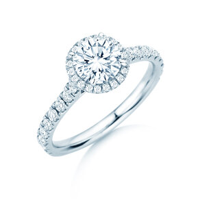 Anillo de compromiso Pure Infinity en 18K oro blanco con diamantes 0,65ct G/SI