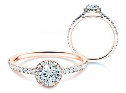 Anillo de compromiso Pure Infinity en 18K oro rosa con diamantes 0,95ct