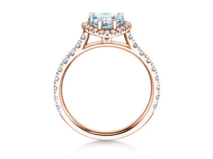 Anillo de compromiso Pure Love en 14K oro rosa con diamantes 0,65ct G/SI
