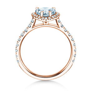 Anillo de compromiso Pure Love en 14K oro rosa con diamantes 0,65ct G/SI