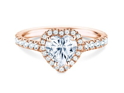 Anillo de compromiso Pure Love en 14K oro rosa con diamantes 0,65ct G/SI