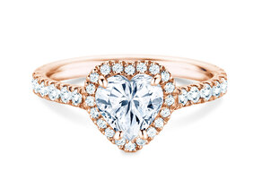 Anillo de compromiso Pure Love en 14K oro rosa con diamantes 0,65ct G/SI