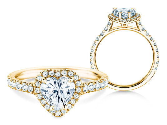 Anillo de compromiso Pure Love en 9K oro blanco con diamantes 0,65ct G/SI