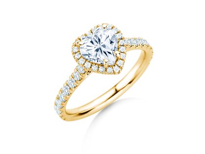 Anillo de compromiso Pure Love en 18K oro amarillo con diamantes 0,65ct G/SI