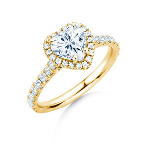 Anillo de compromiso Pure Love en 18K oro amarillo con diamantes 0,65ct G/SI