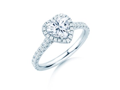 Anillo de compromiso Pure Love en 14K oro blanco con diamantes 0,65ct G/SI
