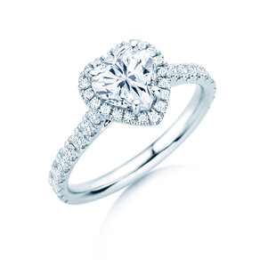 Anillo de compromiso Pure Love en 14K oro blanco con diamantes 0,65ct G/SI