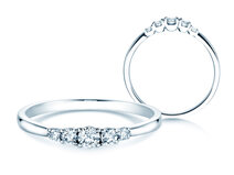 Anillo de compromiso 5 Diamonds en platino 950/- con diamantes 0,25ct G/SI