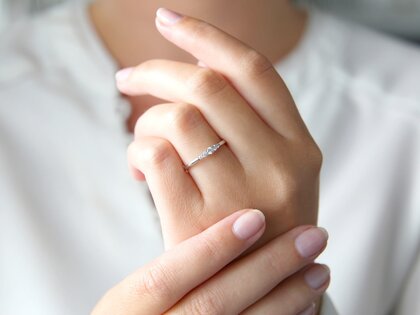 Anillo de compromiso 5 Diamonds en platino