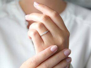 Anillo de compromiso 5 Diamonds en platino