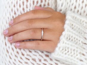 Anillo de compromiso 5 Diamonds en platino