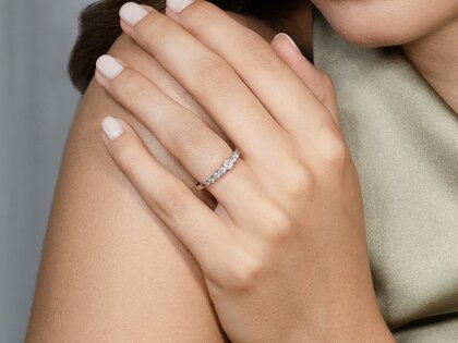 Anillo de compromiso 9 Diamonds en 14K oro amarillo con diamantes 0,43ct G/SI