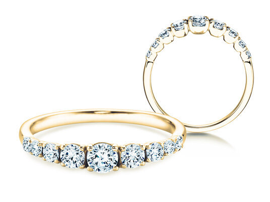 Anillo de compromiso 9 Diamonds en 9K oro blanco con diamantes 0,27ct G/SI
