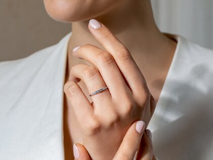 Anillo de compromiso 9 Diamonds en 9K oro blanco con diamantes 0,27ct G/SI