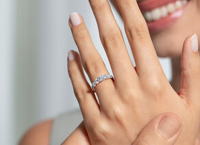 Anillo de compromiso 9 Diamonds en 9K oro blanco con diamantes 1,00ct G/SI