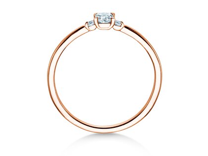 Anillo de compromiso Vivid Petite Cushion Cut en oro rosa